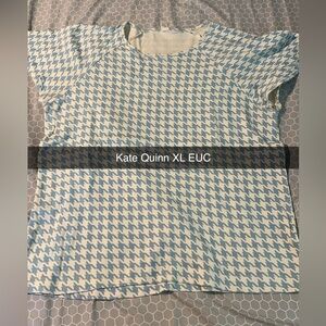 KQ xl cotton tee blue and white